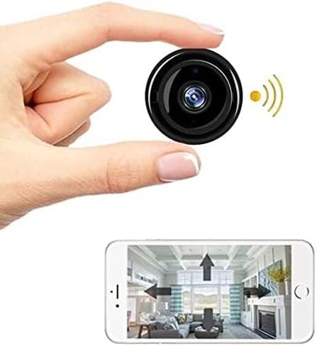 AOLANS Mini Camera 1080P كاميرا خفية كاميرا مراقبة منزلية داخلية قابلة للتعتيم / كاميرا للحيوانات الأليفة / كاميرا مربية مراقبة منزلية لمدة 30 يومًا تخزين سحابي مجاني أو تركيب رؤية ليلية 64 جيجا لنظام iOS / Android in Kuwait