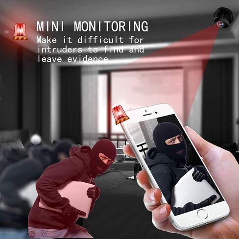 AOLANS Mini Camera 1080P كاميرا خفية كاميرا مراقبة منزلية داخلية قابلة للتعتيم / كاميرا للحيوانات الأليفة / كاميرا مربية مراقبة منزلية لمدة 30 يومًا تخزين سحابي مجاني أو تركيب رؤية ليلية 64 جيجا لنظام iOS / Android in Kuwait