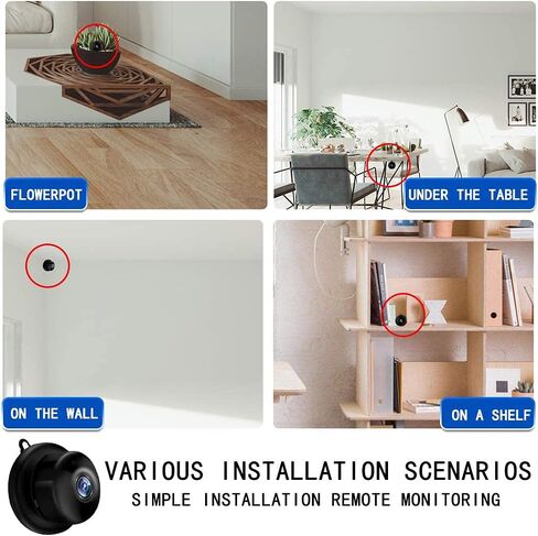 AOLANS Mini Camera 1080P كاميرا خفية كاميرا مراقبة منزلية داخلية قابلة للتعتيم / كاميرا للحيوانات الأليفة / كاميرا مربية مراقبة منزلية لمدة 30 يومًا تخزين سحابي مجاني أو تركيب رؤية ليلية 64 جيجا لنظام iOS / Android in Kuwait