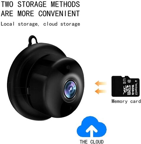 AOLANS Mini Camera 1080P كاميرا خفية كاميرا مراقبة منزلية داخلية قابلة للتعتيم / كاميرا للحيوانات الأليفة / كاميرا مربية مراقبة منزلية لمدة 30 يومًا تخزين سحابي مجاني أو تركيب رؤية ليلية 64 جيجا لنظام iOS / Android in Kuwait