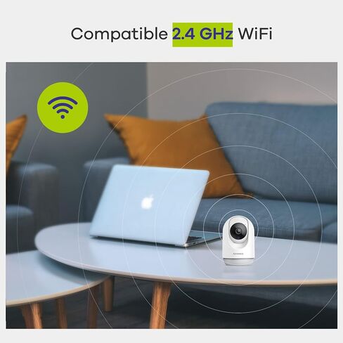 كاميرا SANNCE IP كاميرا أمان ذكية قابلة للإمالة واي فاي، كاميرا 1080 بكسل داخلية للحيوانات الأليفة وكاميرا 360 درجة مع صوت ثنائي الاتجاه، كشف الحركة البشرية، إنذار بلمسة واحدة، تخزين بطاقة Cloud وSD، تعمل مع Alexa in Kuwait