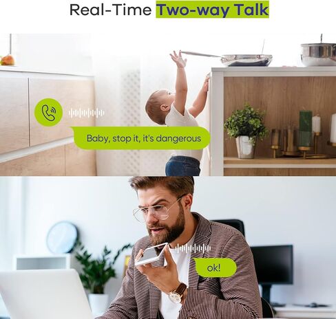 كاميرا SANNCE IP كاميرا أمان ذكية قابلة للإمالة واي فاي، كاميرا 1080 بكسل داخلية للحيوانات الأليفة وكاميرا 360 درجة مع صوت ثنائي الاتجاه، كشف الحركة البشرية، إنذار بلمسة واحدة، تخزين بطاقة Cloud وSD، تعمل مع Alexa in Kuwait