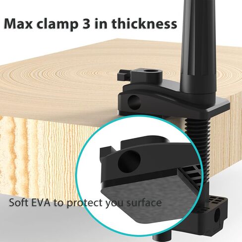 3 inch Bed Clamp Mount Replacement for Gooseneck Lazy Phone Arm, Desk Clamp Holder for Mic Boom Scissor Arm in Kuwait