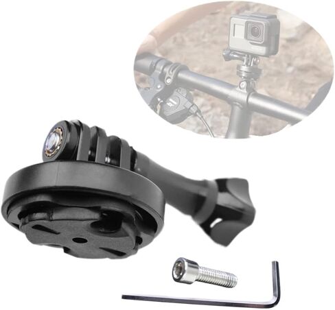 NELboNs GoPro Camera Adapter, Black, Bar Mount, Tripod Mount, Quick Release, Compatible with Bicycle Handlebars, Sport Action Cameras in Saudi Arabia
