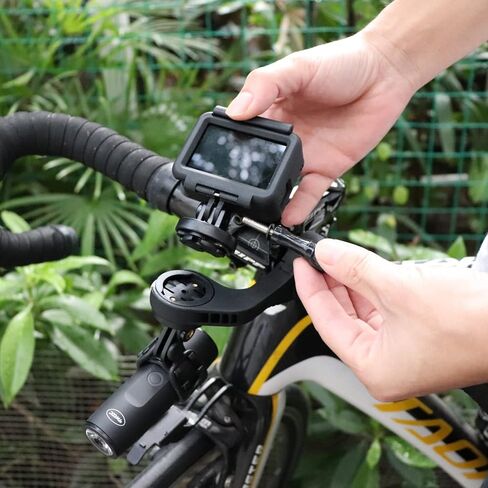 NELboNs GoPro Camera Adapter, Black, Bar Mount, Tripod Mount, Quick Release, Compatible with Bicycle Handlebars, Sport Action Cameras in Saudi Arabia