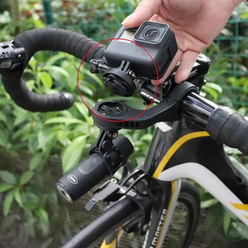 NELboNs GoPro Camera Adapter, Black, Bar Mount, Tripod Mount, Quick Release, Compatible with Bicycle Handlebars, Sport Action Cameras in Saudi Arabia