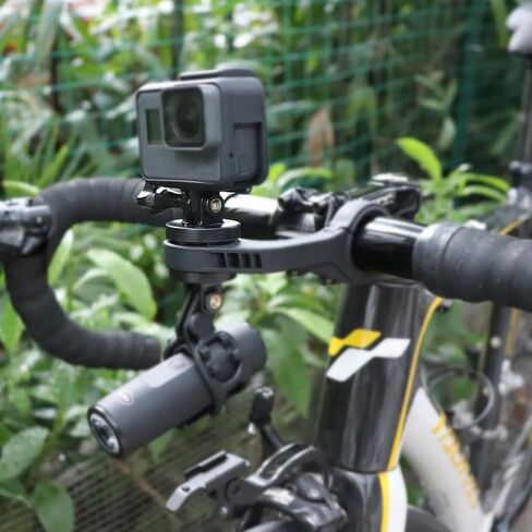 NELboNs GoPro Camera Adapter, Black, Bar Mount, Tripod Mount, Quick Release, Compatible with Bicycle Handlebars, Sport Action Cameras in Saudi Arabia