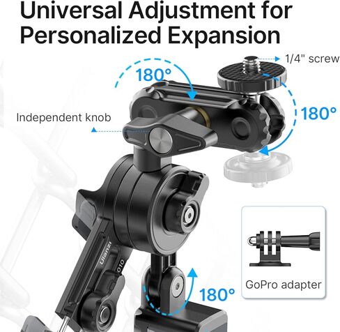 ملحقات حامل حامل السياج لـ Gopro - ULANZI CM010 Action Camera سياج مشبك حامل الهاتف ملحقات تسجيل الفيديو لـ Gopro Hero 12 11 10 9 8 7 6 5 أسود/DJI Action 3 4/insta360 in Kuwait