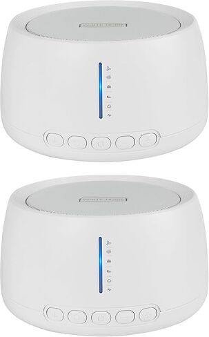 مجموعة الة ضوضاء بيضاء مكونة من قطعتين مع حامل اكريليك جمالي، مكبر صوت خارجي مدمج اثقل، 30 صوت طبيعي مهدئ للنوم، 3 مؤقتات تعمل بتيار متردد او USB، الة صوت للاطفال والكبار in Kuwait