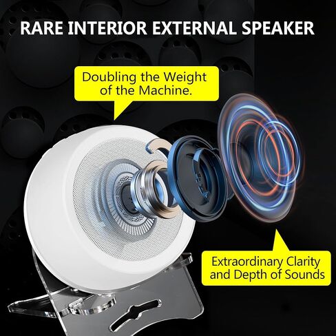 مجموعة الة ضوضاء بيضاء مكونة من قطعتين مع حامل اكريليك جمالي، مكبر صوت خارجي مدمج اثقل، 30 صوت طبيعي مهدئ للنوم، 3 مؤقتات تعمل بتيار متردد او USB، الة صوت للاطفال والكبار in Kuwait