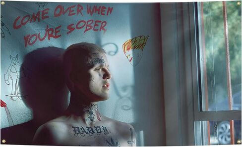 بساط حائط مطبوع بعبارة «Come Over When You're Sober Pt.2» من نوغاما، بساط حائط بتصميم فني للتعليق على الحائط لديكور غرفة النوم والمعيشة والسكن الجامعي in Kuwait