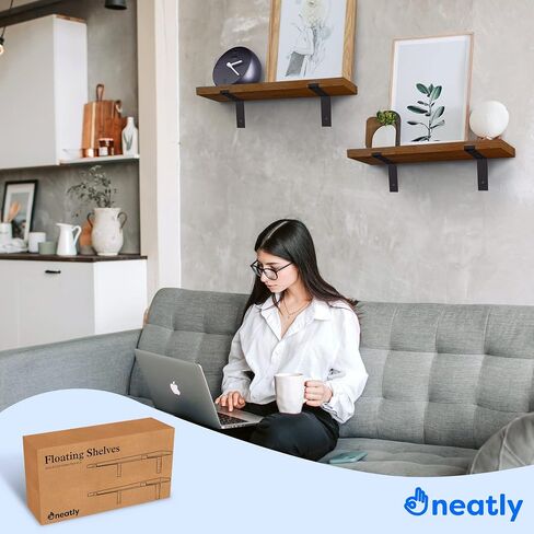 Floating Shelves Wall Shelves, Bathroom Shelves for Wall Decor, Set of 2 Wall Shelves for Bedroom, Wood Shelves Wall Mounted Shelves for Wall Storage, Hanging Shelves, Wood Floating Shelves Bathroom in Saudi Arabia