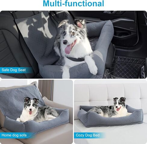 مقعد سيارة للكلاب من Dlownne للكلاب المتوسطة الكبيرة، سرير سيارة للكلاب، مقعد معزز للحيوانات الأليفة مع أشرطة قابلة للتعديل، حبال أمان متعددة الوظائف، سرير سفر للكلاب، مقاعد خلفية للسيارة قابلة للإزالة وقابلة للغسل، تناسب حقيبة السيارة ذات الدفع الرباعي in Kuwait
