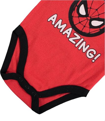 Spiderman Baby Boys Clothing 3-Piece Set with Bodysuit, Pants, and Bib - Marvel Avengers Baby Boy Outfit in Saudi Arabia