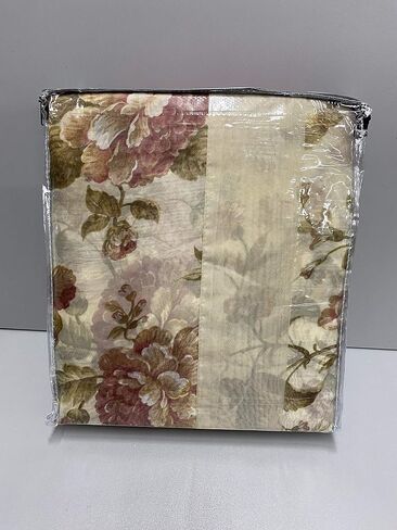 YHSF Laura Collection Complete Window Sheer Voile Curtain Panel Set with 4 Attached Panels 55" x 84" Valances with Beads and 2 Tiebacks - Easy Installation - Multicolor (Yellow Sunflower) in Saudi Arabia