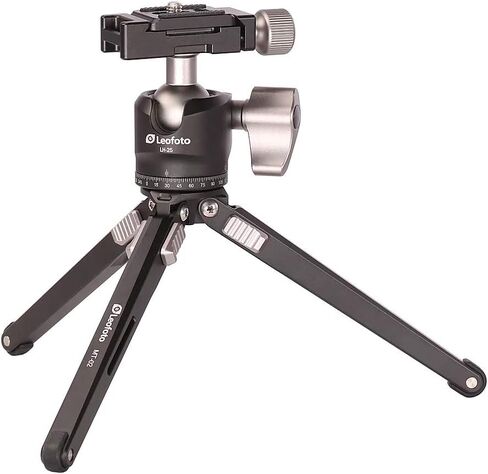 Leofoto MT-02 + LH-25 Mini Table Tripod and Ball Head with Plate for DSLR and iPhone Photography in Saudi Arabia