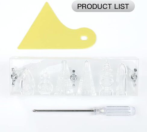 ايه بي كرو قالب مخروط بخور اكريليك مع 6 فتحات بتدفق عكسي على شكل برج لصنع البخور لمحبي الحرف اليدوية in Kuwait