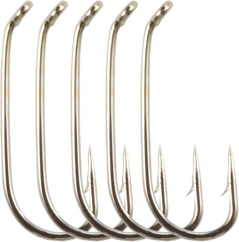 Goture 50pcs Fly Fishing Hooks Dry Fly Tying Hook High Carbon Steel Straight Shank Fishing Tying Jig Hook with Barbed for Nymph, Mosquito, Ant Hook Size 8#-22# in Saudi Arabia