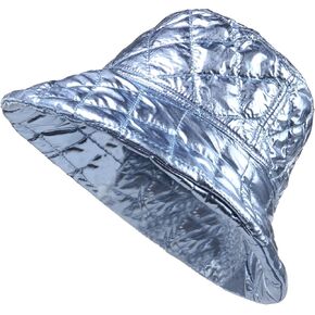 Pilipala المرأة الشتاء قبعة بحافة لامعة معدنية عكسها الدافئة الصيد Boonie موضة واسعة حافة قبعة للجنسين in Kuwait