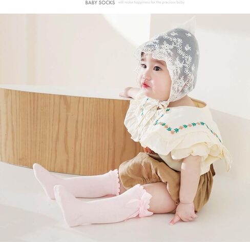 ZCYYYS طفلة جوارب طويلة إلى الركب مع القوس الرضع الصغار تخزين الفتيات الصغيرات جورب طويل تكدرت أنبوب جورب تخزين PWZ01 in Kuwait