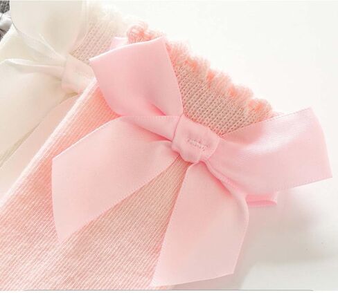 ZCYYYS طفلة جوارب طويلة إلى الركب مع القوس الرضع الصغار تخزين الفتيات الصغيرات جورب طويل تكدرت أنبوب جورب تخزين PWZ01 in Kuwait