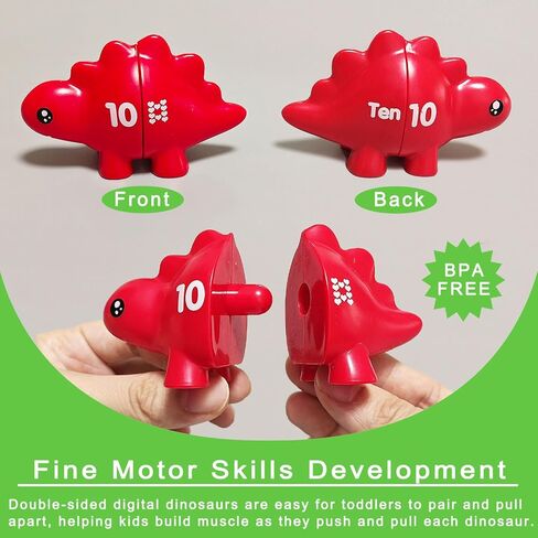 Matching Alphabet Dinosaur Toys for Kids 3-5, Learning ABC Letter for Toddlers Boys Girls Dino Match Game with Uppercase Lowercase Preschool Educational Montessori Fine Motor Toy 13 PCS Double-Sided in Kuwait