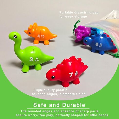 Matching Alphabet Dinosaur Toys for Kids 3-5, Learning ABC Letter for Toddlers Boys Girls Dino Match Game with Uppercase Lowercase Preschool Educational Montessori Fine Motor Toy 13 PCS Double-Sided in Kuwait