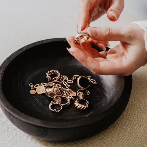 وعاء زخرفي للتبييض من Sweet Water Decor، وعاء خشبي لطاولات المطبخ، وغرفة الطعام، وأسطح العمل، وأوعية أنيقة لحمل المجوهرات، والمفاتيح، والمحفظة، والحلي in Kuwait