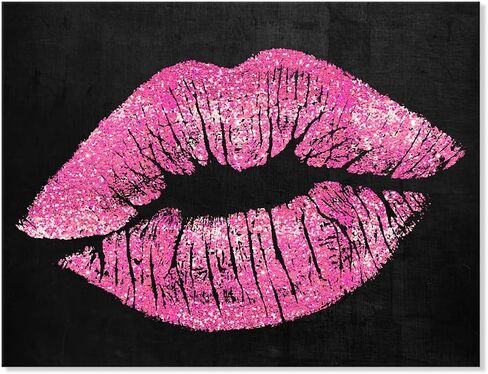 7CANVAS Pink Cheetah Print Canvas Wall Art Leopard Wall Decor Preppy Room Decor Animal with Sunglasses Chic Picture for Modern Home Girls Dorm 16x24Inch in Saudi Arabia