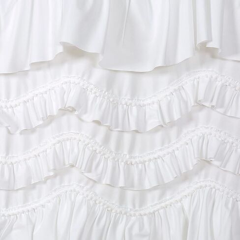 Lush Decor Kemmy Window Curtain Panel (Single), 63" Long x 52" Wide, White in Saudi Arabia