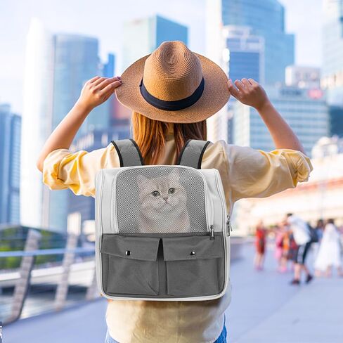 Breathable Cat Carrier Foldable Bubble Backpack for tMedium Cat Small Dog up to 15lbs Travel Hiking Transparent Pet Carrier in Kuwait