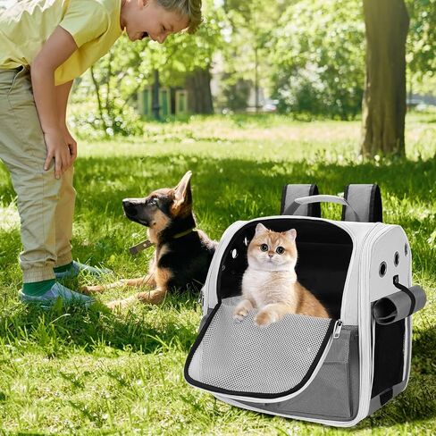 Breathable Cat Carrier Foldable Bubble Backpack for tMedium Cat Small Dog up to 15lbs Travel Hiking Transparent Pet Carrier in Kuwait