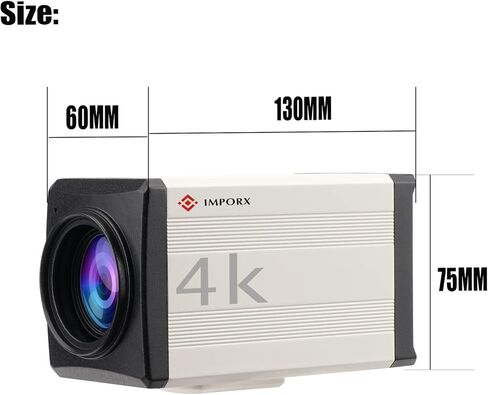 4K 8MP (3840 * 2160) IP Camera 360X Zoom Lens Support RTMP P2P ONVIF Support SD 256G and use MSTAR338Q with somy IMX415 Cmos Support Alarm and FTP Server Box Camera in Kuwait