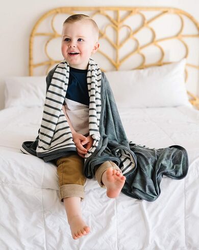 Large Premium Knit Baby 3 Layer Stretchy Quilt Blanket Hunter by Copper Pearl in Saudi Arabia
