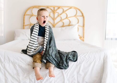 Large Premium Knit Baby 3 Layer Stretchy Quilt Blanket Hunter by Copper Pearl in Saudi Arabia