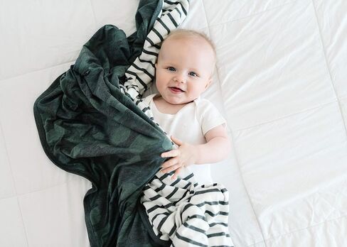 Large Premium Knit Baby 3 Layer Stretchy Quilt Blanket Hunter by Copper Pearl in Saudi Arabia