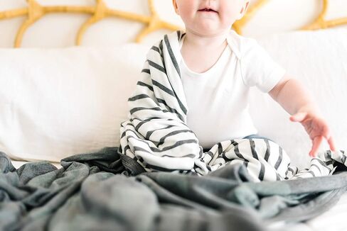 Large Premium Knit Baby 3 Layer Stretchy Quilt Blanket Hunter by Copper Pearl in Saudi Arabia
