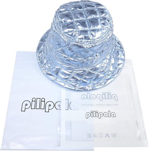 Pilipala المرأة الشتاء قبعة بحافة لامعة معدنية عكسها الدافئة الصيد Boonie موضة واسعة حافة قبعة للجنسين in Kuwait