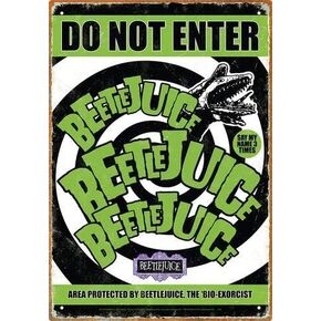 من أجل Beetlejuice - لا تدخل 8 × 12 لافتة معدنية ريفية من القصدير لتزيين الحائط in Kuwait