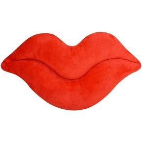 CHELEI2019 23.6 "وسادة الشفاه ثلاثية الأبعاد شكل الشفاه الحمراء أفخم رمي وسادة لعبة ديكورا للمنزل والأريكة والسرير in Kuwait
