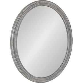 Kate and Laurel Mansell Farmhouse Oval Wood Framed Wall Mirror, 24 x 30, Rustic Gray, Decorative Modern Mirror for Wall in Saudi Arabia