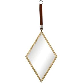 مرآة حائط مزخرفة مقاس 8 × 5 بوصة من Funerom، مرآة ديكور صغيرة على شكل ألماس ذهبي in Kuwait