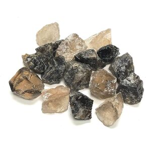 Zentron Crystal Collection: Smoky Quartz in Velvet Bag Large Natural Rough Bulk Raw Stones for Tumbling, Wire Wrapping, Polishing, Wicca and Reiki (1 Pound) in Kuwait