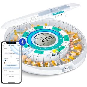 Zoksi Upgrade Bluetooth Automatic Pill Dispenser Machine for Elderly with Alarm, Smart Medication Pill Box 28 Day for Home Use, Eletronic Medicine Organizer Monthly, Timed Reminder in Kuwait