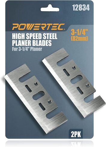 POWERTEC 12834V 3-1/4" (82mm) HSS Hand Held Planer Blades Replacement for DeWalt DW6655 DW680K, Makita 1100 731001-4 D17217 1900BW 1923B M101 N1900B N1900BW 731201-6 N1900 - Set of 2 in Saudi Arabia