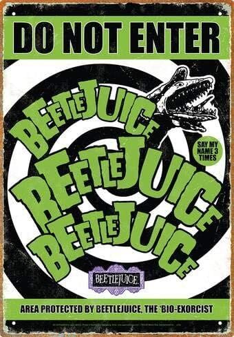 من أجل Beetlejuice - لا تدخل 8 × 12 لافتة معدنية ريفية من القصدير لتزيين الحائط in Kuwait