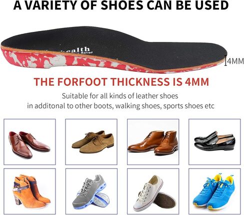 Everhealth Supportive Insoles Plantar Fasciitis Shoe Insole Inserts for Men Women, Flat Feet Heel Pain Metatarsal Over Pronation Orthotic Insoles, Arch Support Insole for Walking Running Hiking in Kuwait