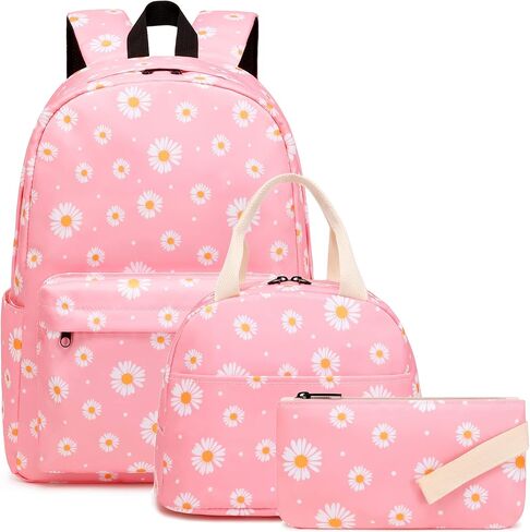 Kouxunt Girls School Backpacks for Kids Teens, 3-in-1 School Bag Bookbags Set with Lunch Bag Pencil Case in Saudi Arabia
