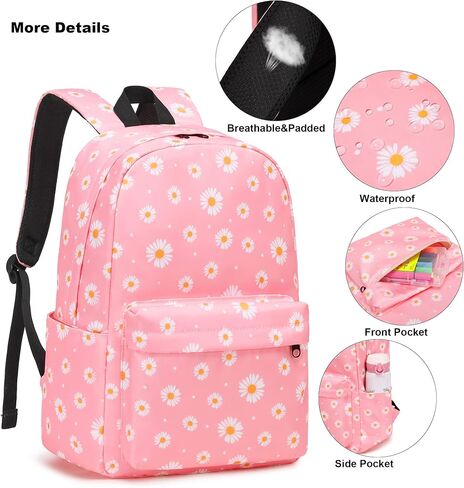 Kouxunt Girls School Backpacks for Kids Teens, 3-in-1 School Bag Bookbags Set with Lunch Bag Pencil Case in Saudi Arabia