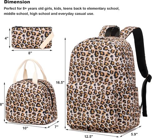 Kouxunt Girls School Backpacks for Kids Teens, 3-in-1 School Bag Bookbags Set with Lunch Bag Pencil Case in Saudi Arabia